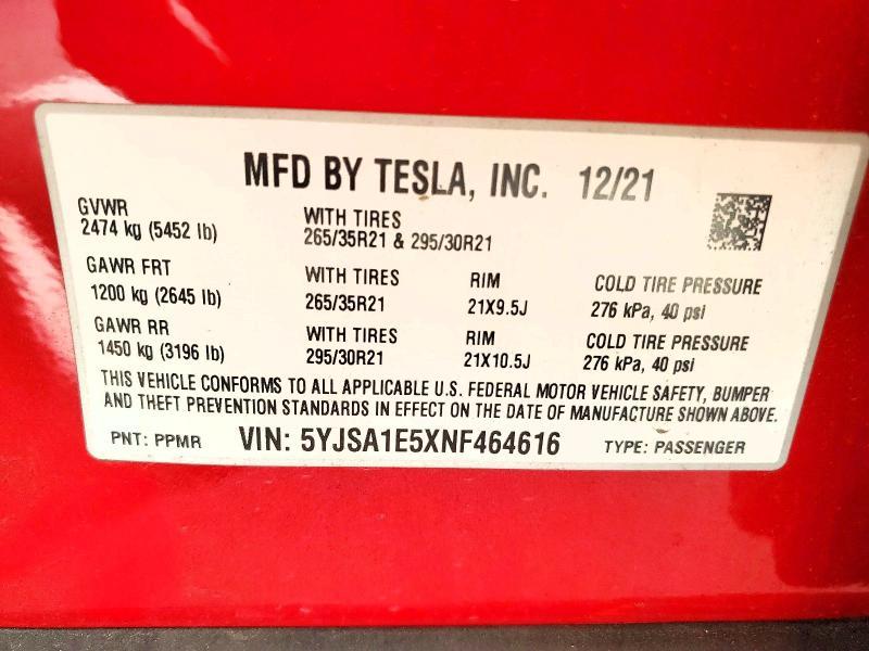 2022 Tesla Model s