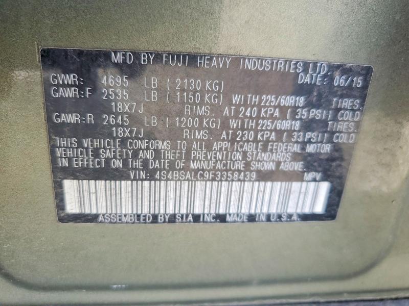 2015 Subaru Outback 2.5i Limited