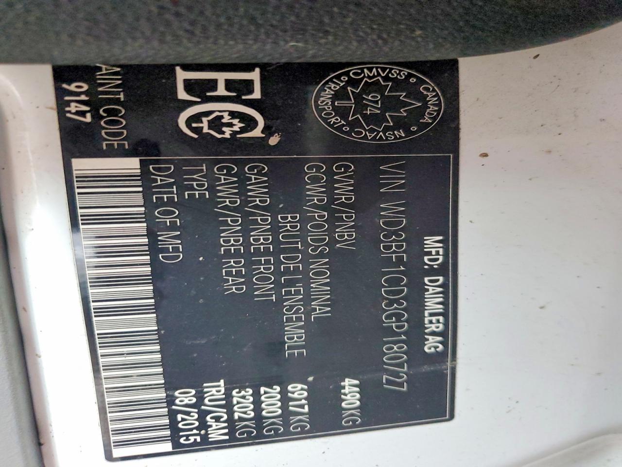 2016 Mercedes-Benz Sprinter 3500