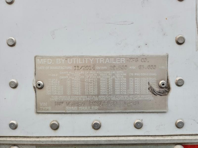 2015 Utility VS2RA Refrigerated Van Trailer