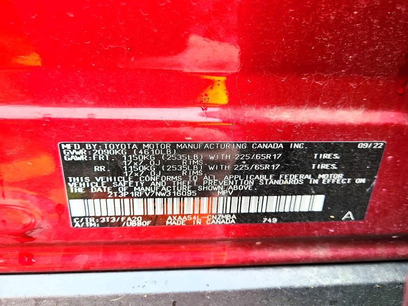 2022 Toyota Rav4 xle