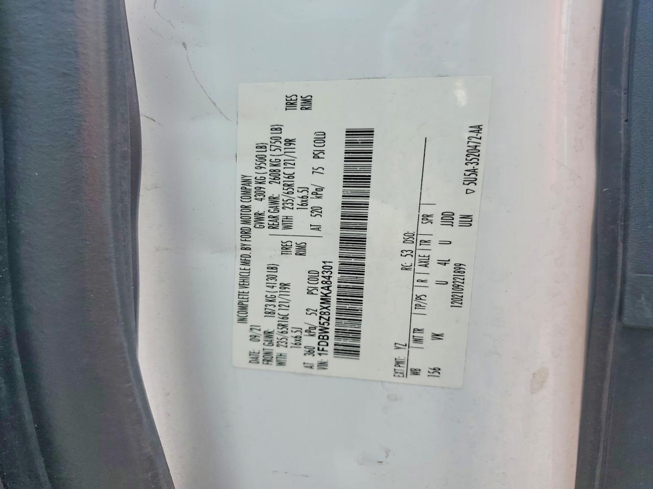 2021 Ford Transit Delivery Truck