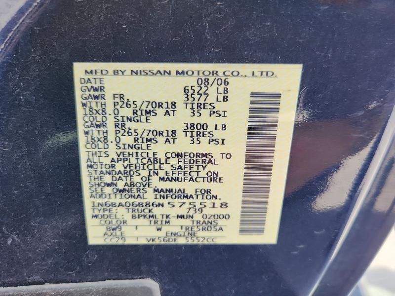 2006 Nissan Titan xe ffv