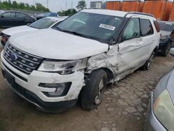 Ford Explorer salvage cars for sale: 2017 Ford Explorer XLT