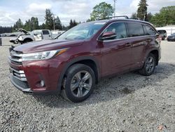 2017 Toyota Highlander Limited en venta en Graham, WA