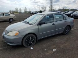Salvage cars for sale from Copart Montreal Est, QC: 2004 Toyota Corolla CE