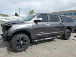 Salvage cars for sale from Copart Littleton, CO: 2012 Toyota Tundra Crewmax Limited