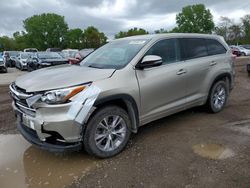 Toyota Highlander salvage cars for sale: 2015 Toyota Highlander LE