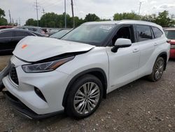 Toyota salvage cars for sale: 2022 Toyota Highlander Hybrid Platinum