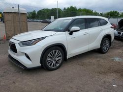 Toyota Highlander salvage cars for sale: 2021 Toyota Highlander Hybrid Platinum