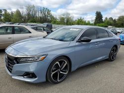 Honda salvage cars for sale: 2021 Honda Accord Sport SE