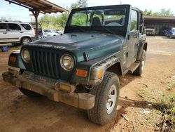 Jeep salvage cars for sale: 2001 Jeep Wrangler / TJ Sport