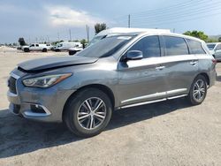 Salvage cars for sale from Copart Miami, FL: 2020 Infiniti QX60 Luxe