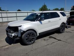 Ford Explorer salvage cars for sale: 2018 Ford Explorer XLT