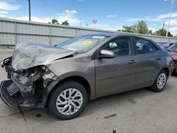 Toyota Corolla l salvage cars for sale: 2018 Toyota Corolla L