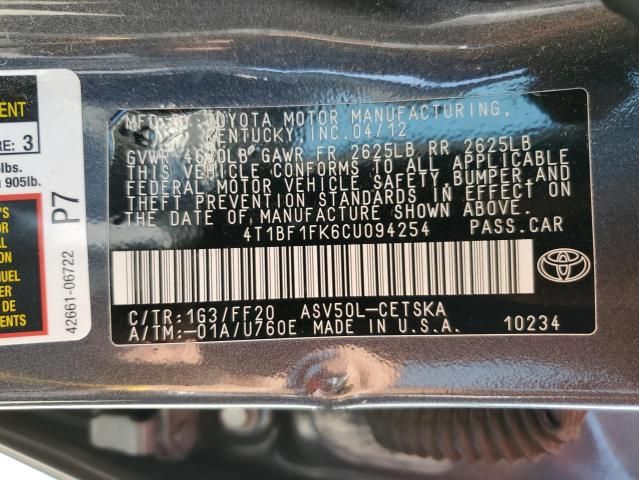 2012 Toyota Camry Base