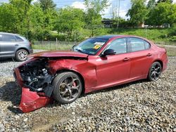 Salvage cars for sale from Copart West Mifflin, PA: 2018 Alfa Romeo Giulia TI Q4