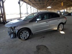 Honda salvage cars for sale: 2012 Honda Civic EX