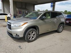 2015 Toyota Highlander XLE en venta en Fort Wayne, IN