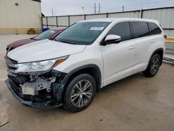 Toyota Highlander salvage cars for sale: 2018 Toyota Highlander LE