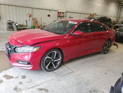 Honda Accord Sport salvage cars for sale: 2018 Honda Accord Sport