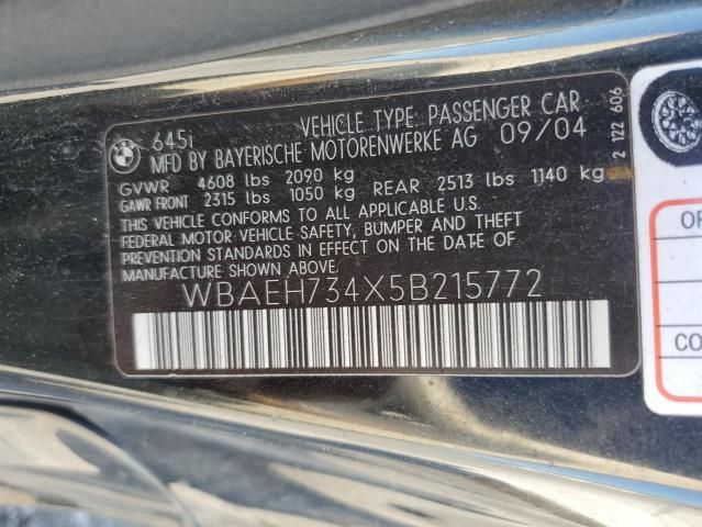 2005 BMW 645 CI Automatic