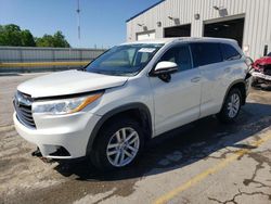 Toyota Highlander salvage cars for sale: 2014 Toyota Highlander LE