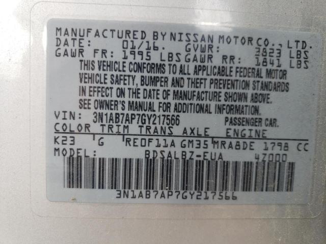 2016 Nissan Sentra S