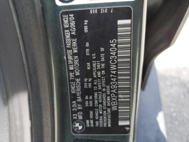 2004 BMW X3 3.0I