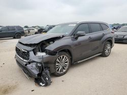 Toyota salvage cars for sale: 2022 Toyota Highlander Platinum