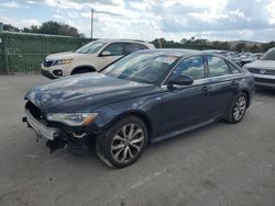 Salvage cars for sale from Copart Orlando, FL: 2017 Audi A6 Premium