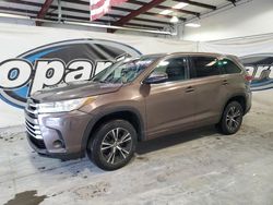 Toyota Highlander salvage cars for sale: 2018 Toyota Highlander LE