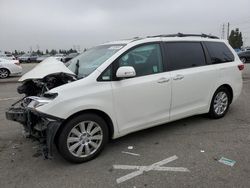 Salvage cars for sale from Copart Rancho Cucamonga, CA: 2017 Toyota Sienna XLE