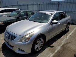 Salvage cars for sale from Copart Vallejo, CA: 2011 Infiniti G25 Base