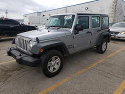 Jeep Wrangler Unlimited Sport salvage cars for sale: 2017 Jeep Wrangler Unlimited Sport