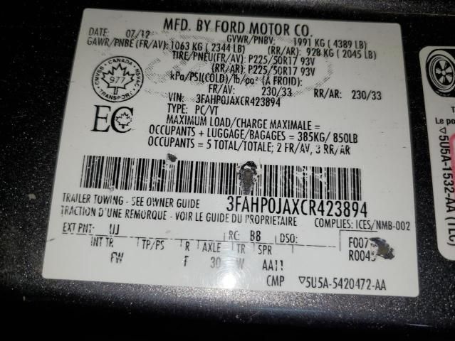 2012 Ford Fusion SEL