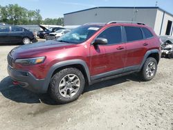 Jeep Cherokee Trailhawk salvage cars for sale: 2019 Jeep Cherokee Trailhawk