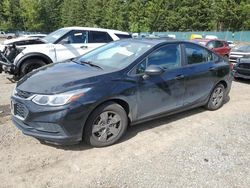 Chevrolet salvage cars for sale: 2016 Chevrolet Cruze LS