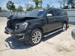 Ford Expedition salvage cars for sale: 2019 Ford Expedition Max Platinum