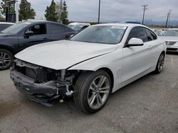 Salvage cars for sale from Copart Rancho Cucamonga, CA: 2018 BMW 430I