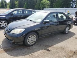 Salvage cars for sale from Copart Arlington, WA: 2005 Honda Civic LX
