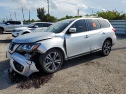 Salvage cars for sale from Copart Miami, FL: 2020 Nissan Pathfinder Platinum