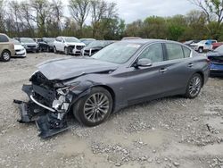 Infiniti Vehiculos salvage en venta: 2019 Infiniti Q50 Luxe