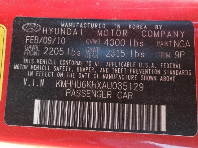 2010 Hyundai Genesis Coupe 3.8L