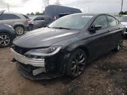 Salvage cars for sale from Copart Elgin, IL: 2015 Chrysler 200 S