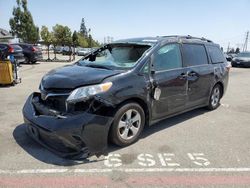 Salvage cars for sale from Copart Rancho Cucamonga, CA: 2020 Toyota Sienna LE