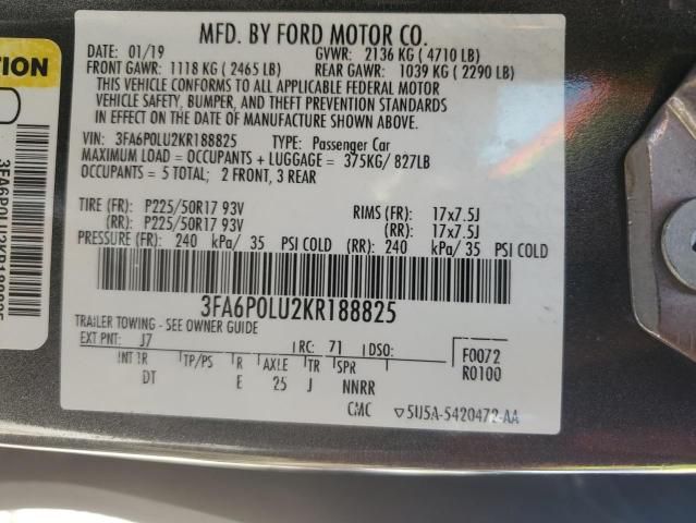 2019 Ford Fusion SE