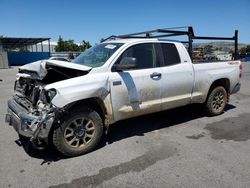 Salvage cars for sale from Copart San Martin, CA: 2017 Toyota Tundra Double Cab SR/SR5