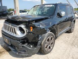 Salvage cars for sale from Copart West Palm Beach, FL: 2016 Jeep Renegade Limited
