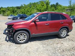 Salvage cars for sale from Copart West Mifflin, PA: 2015 KIA Sorento LX